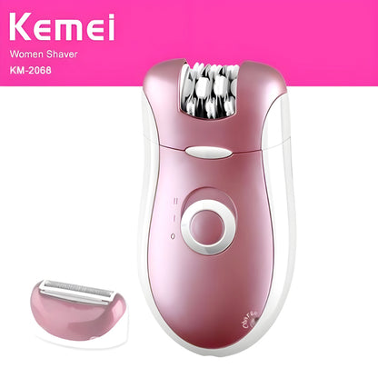 KM-2068 Kemei 2-In-1 High-Quality Electric Rechargeable Shaver Epilator for Women