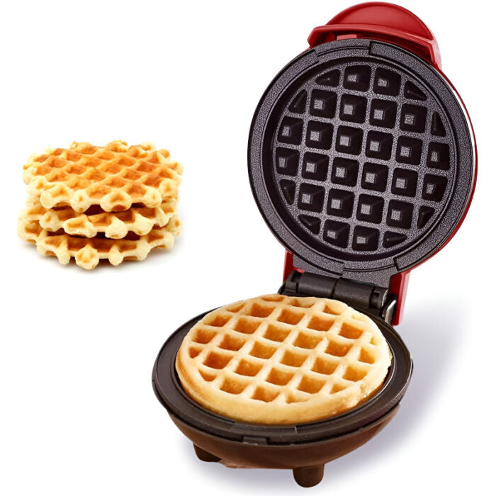 Compact 4-Inch Non-Stick 350-Watt Electric Mini Waffle Maker Machine