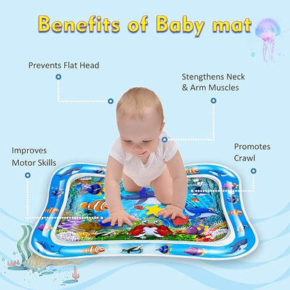 Sale Inflatable Leakproof Water Mat For Kids / Inflatable Tummy Time Mat – (random Color)