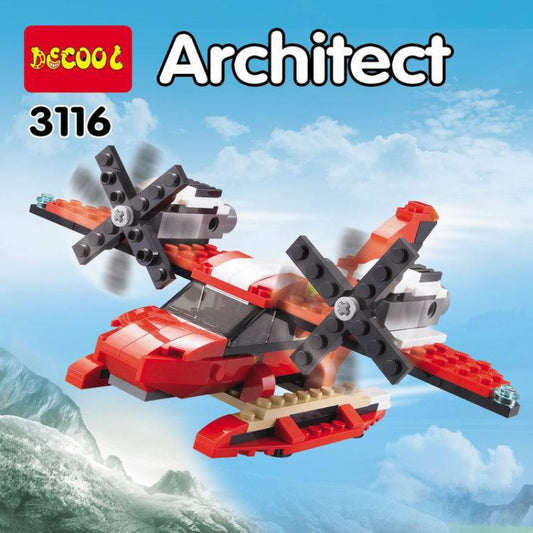 374Pcs Architect Bricks 3 In 1 Dinosaur Car Airplane Building Blocks Set