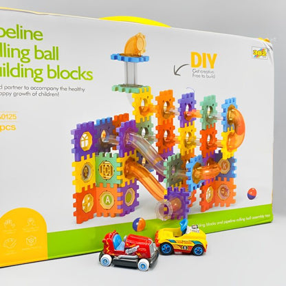 125Pcs DIY Creative Pipeline Rolling Ball Building Blocks Marble Drop Set