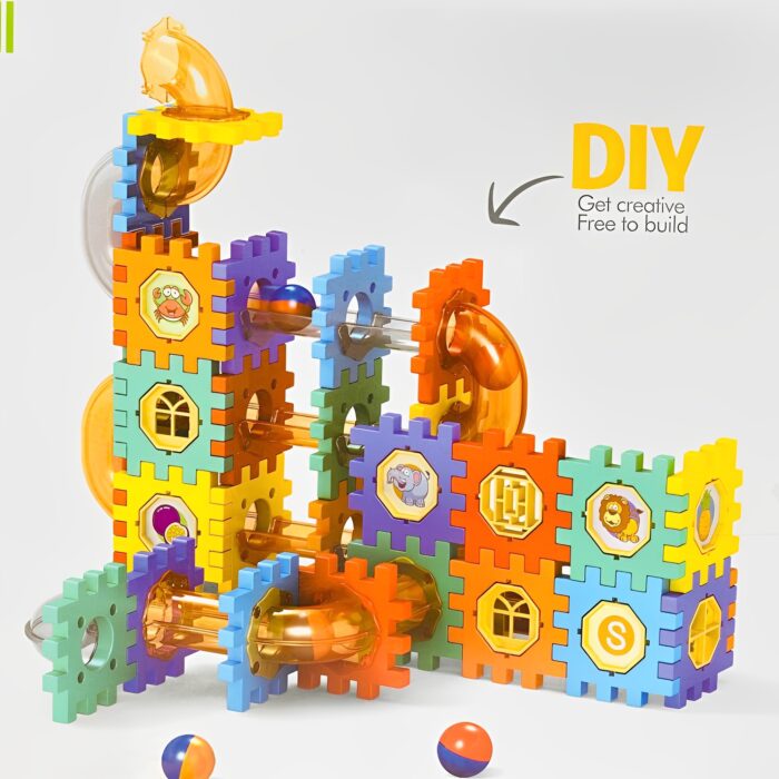 125Pcs DIY Creative Pipeline Rolling Ball Building Blocks Marble Drop Set