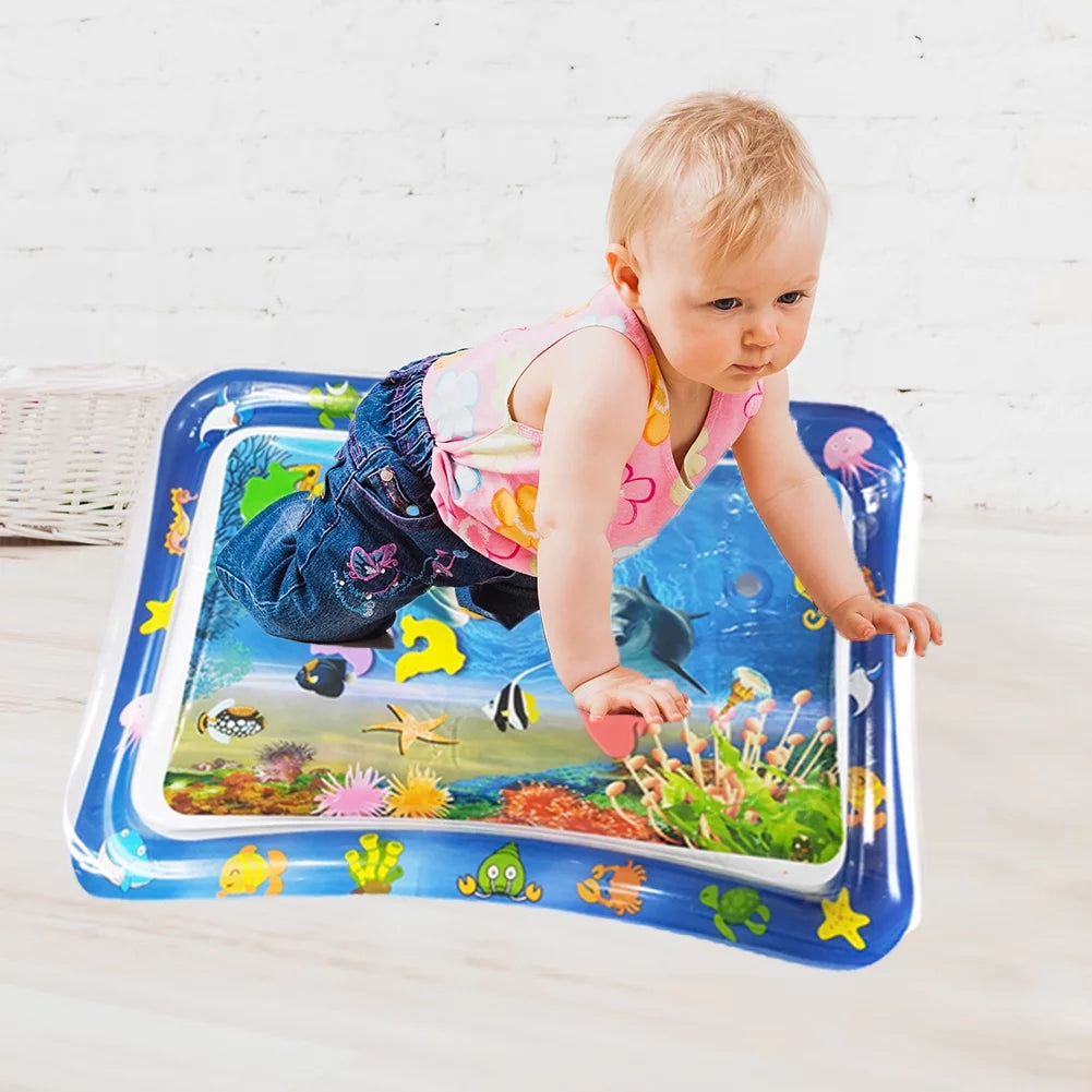 Sale Inflatable Leakproof Water Mat For Kids / Inflatable Tummy Time Mat – (random Color)