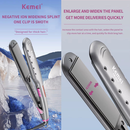 Kemei KM-2052 Professional Hair Straightener – Sleek Design with Ceramic Coated Plates