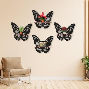 Butterfly Wall Hanging Shelves, Pack of 4