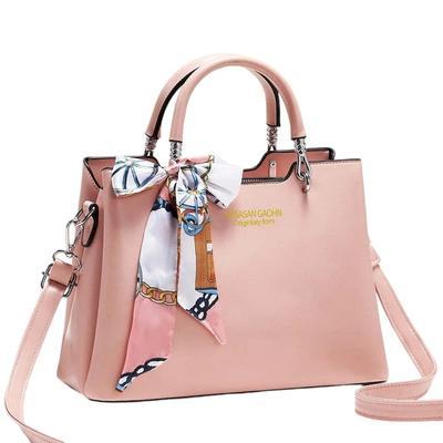 Women's Leather Shoulder Bag With Long Belt