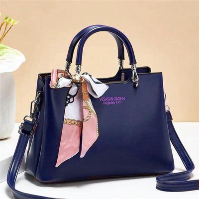 Women's Leather Shoulder Bag With Long Belt