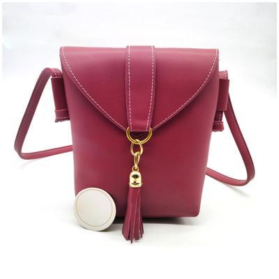 Women's PU Leather Plain Shoulder Bag