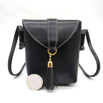 Women's PU Leather Plain Shoulder Bag