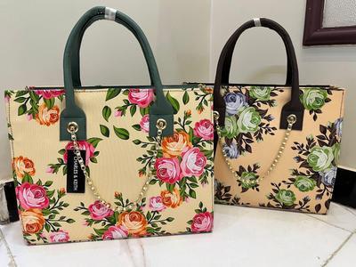 Stylish Girl's Green Printed Polyester Tote Bag - 1 Pc